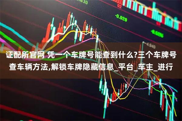 证配所官网 凭一个车牌号能查到什么?三个车牌号查车辆方法,解锁车牌隐藏信息_平台_车主_进行