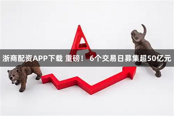 浙商配资APP下载 重磅！ 6个交易日募集超50亿元